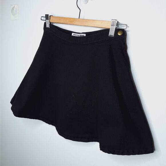 American Apparel Denim Skater Mini Skirt Small USA Fit Flare Short Tumblr Goth - Picture 12 of 13